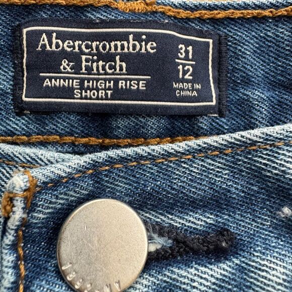 Lot of Two Pairs of Abercrombie & Fitch Annie High Rise Denim Shorts Size 31/12 - Picture 6 of 11